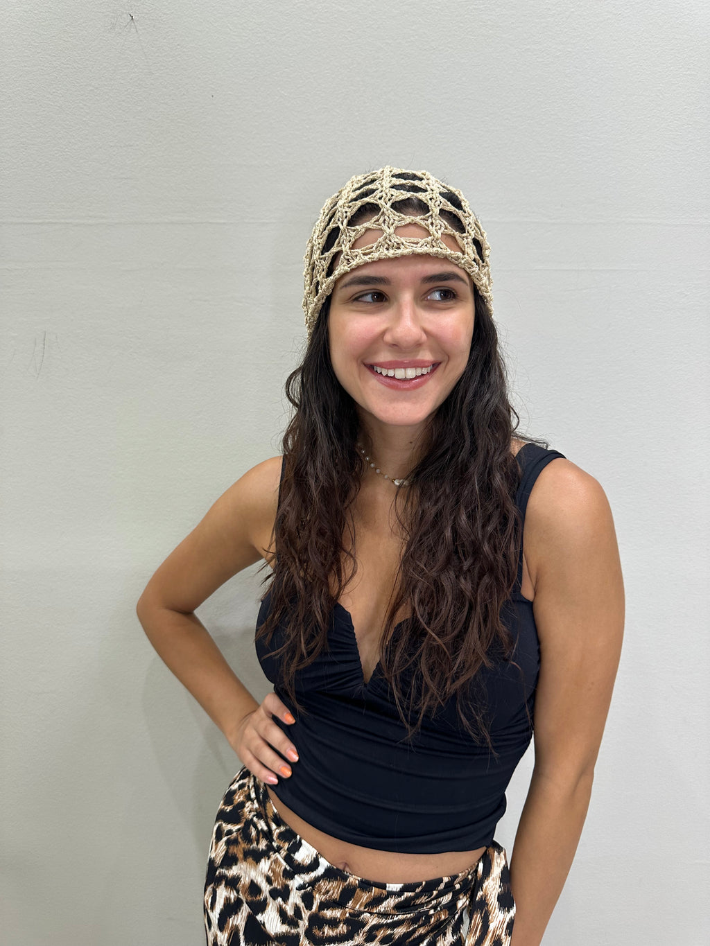 Santorini Crochet Cap