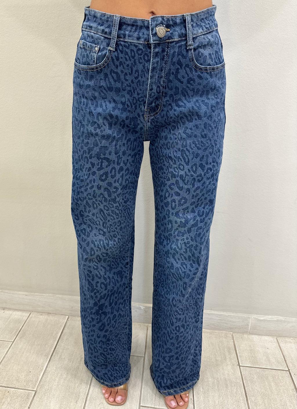 Leopard Denim Jean