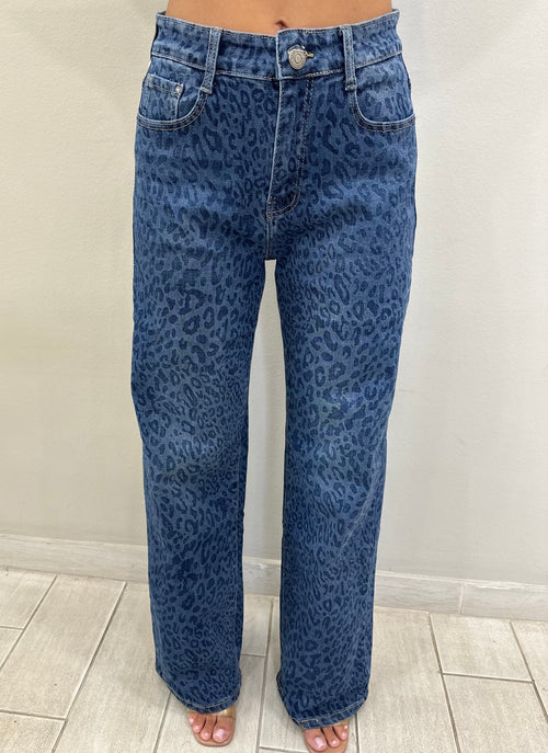 Leopard Denim Jean