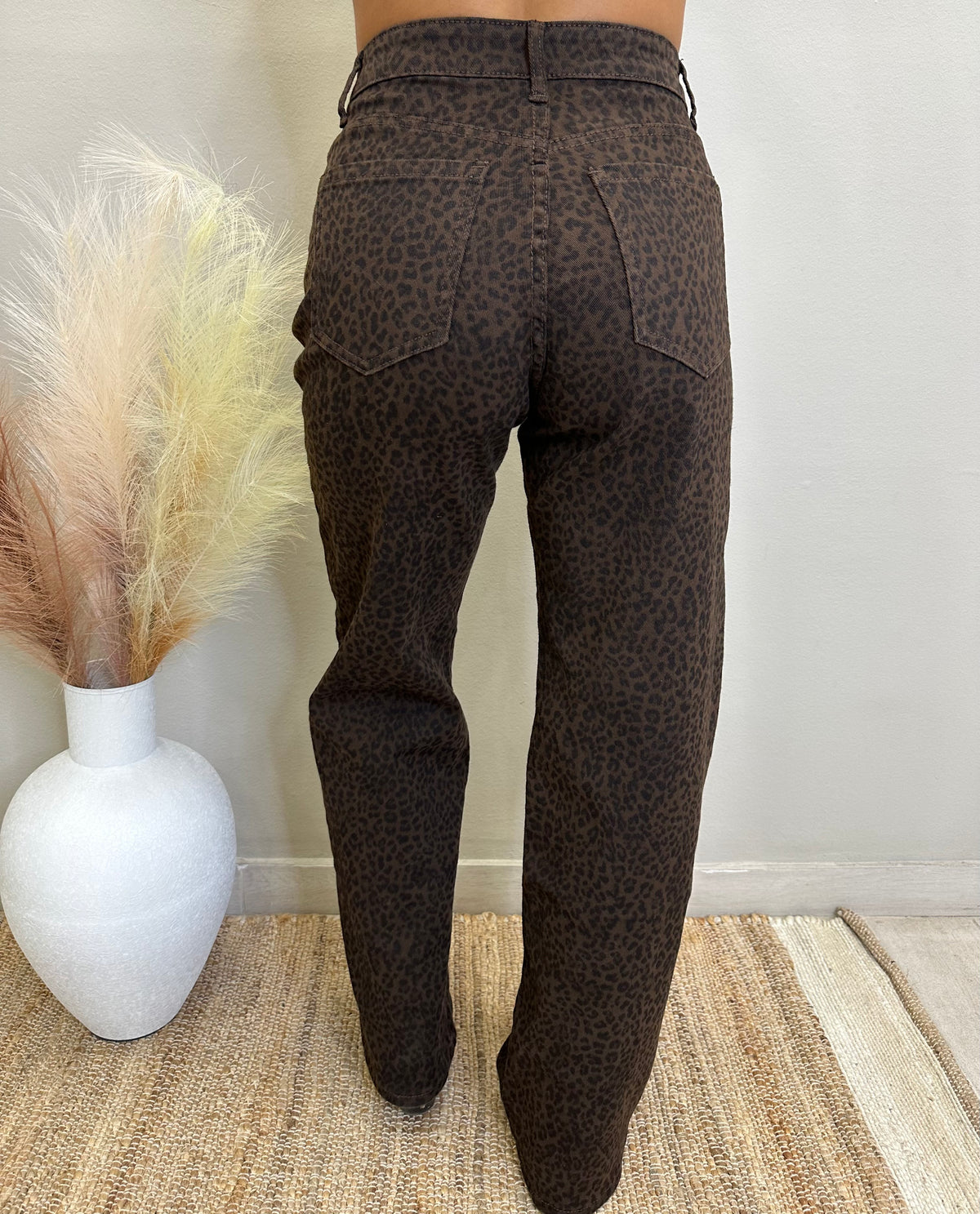 Wilda Καφέ Leopard Jean