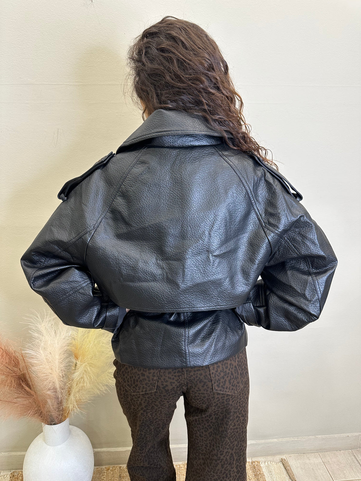 Wrap Eco Leather Jacket