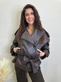 Wrap Eco Leather Jacket