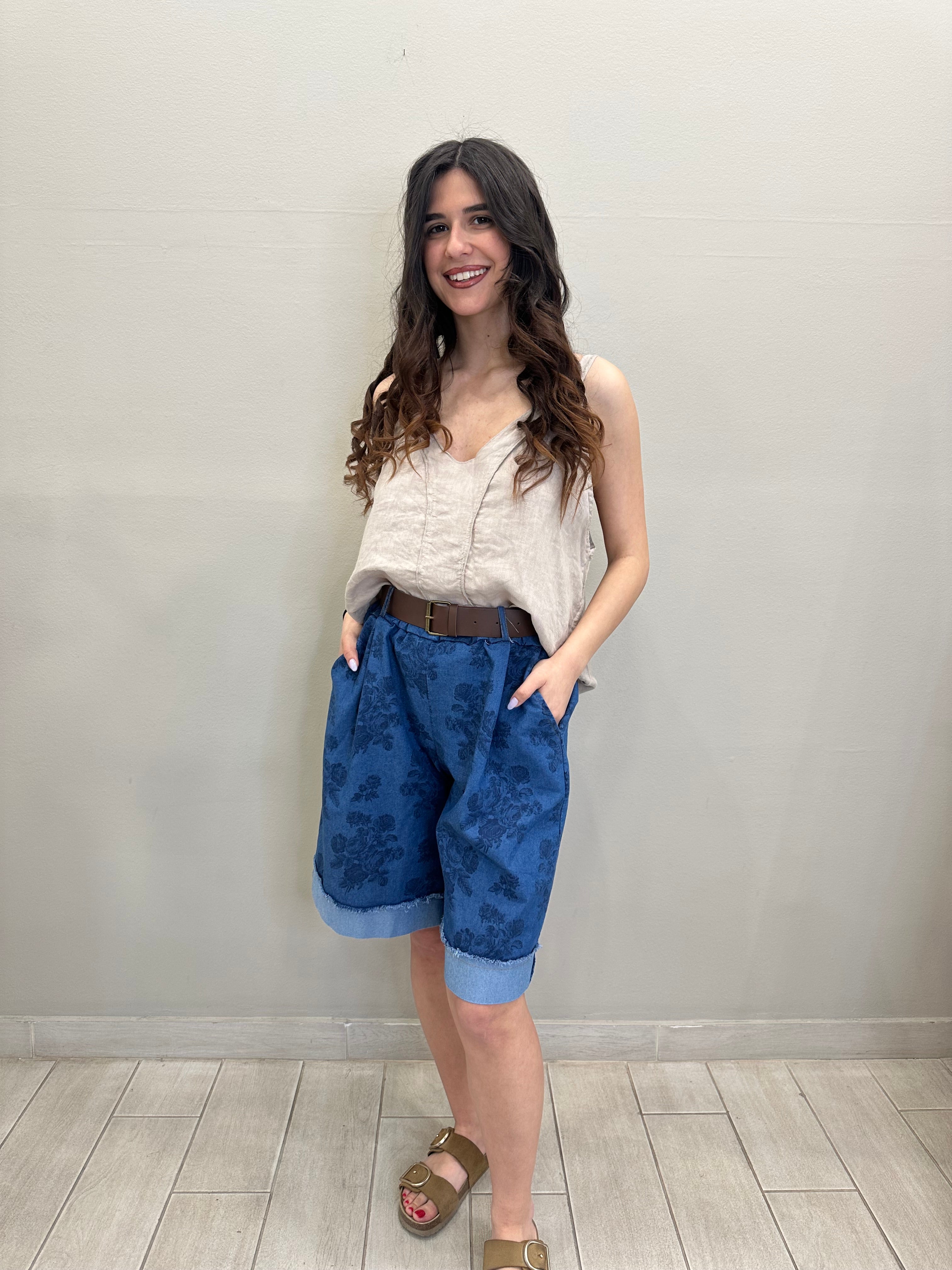 Jean floral Bermuda