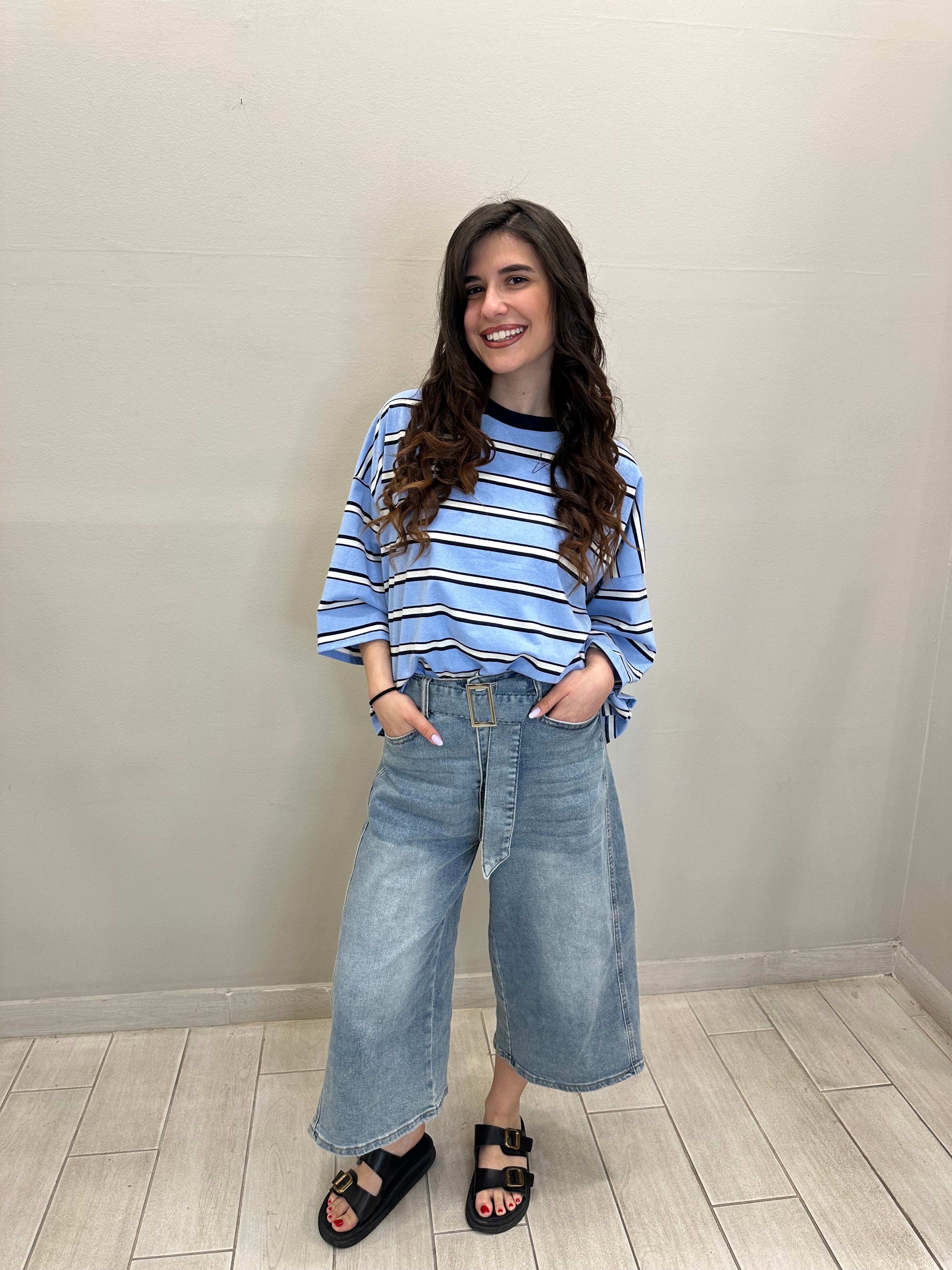 Jean zip culotte