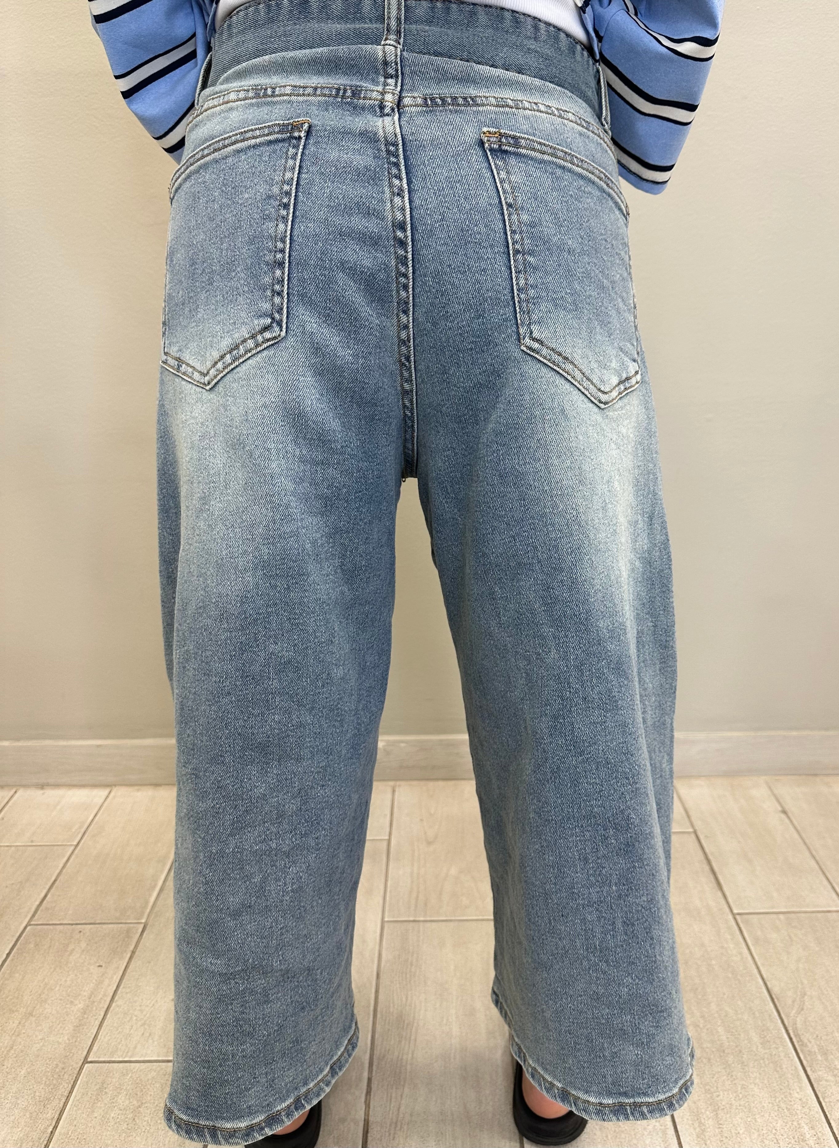 Jean zip culotte
